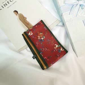 NEW Red/ Tan Floral Scarf